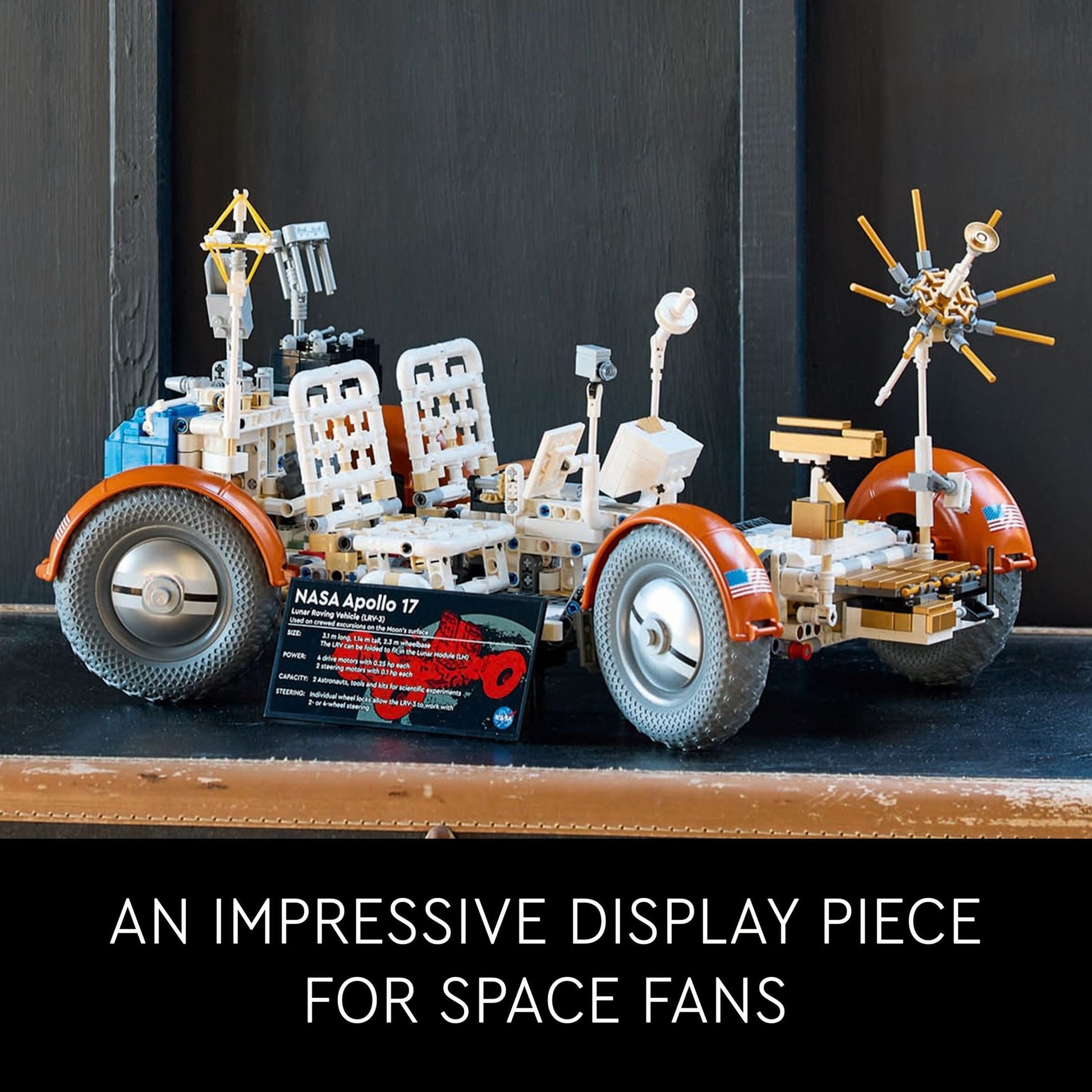 LEGO Technic NASA Apollo Lunar Roving Vehicle – LRV, Space Rover NASA Model for Adults, Buildable Space Set with Details, Collectible Outer Space Gift for Science Fans, 42182