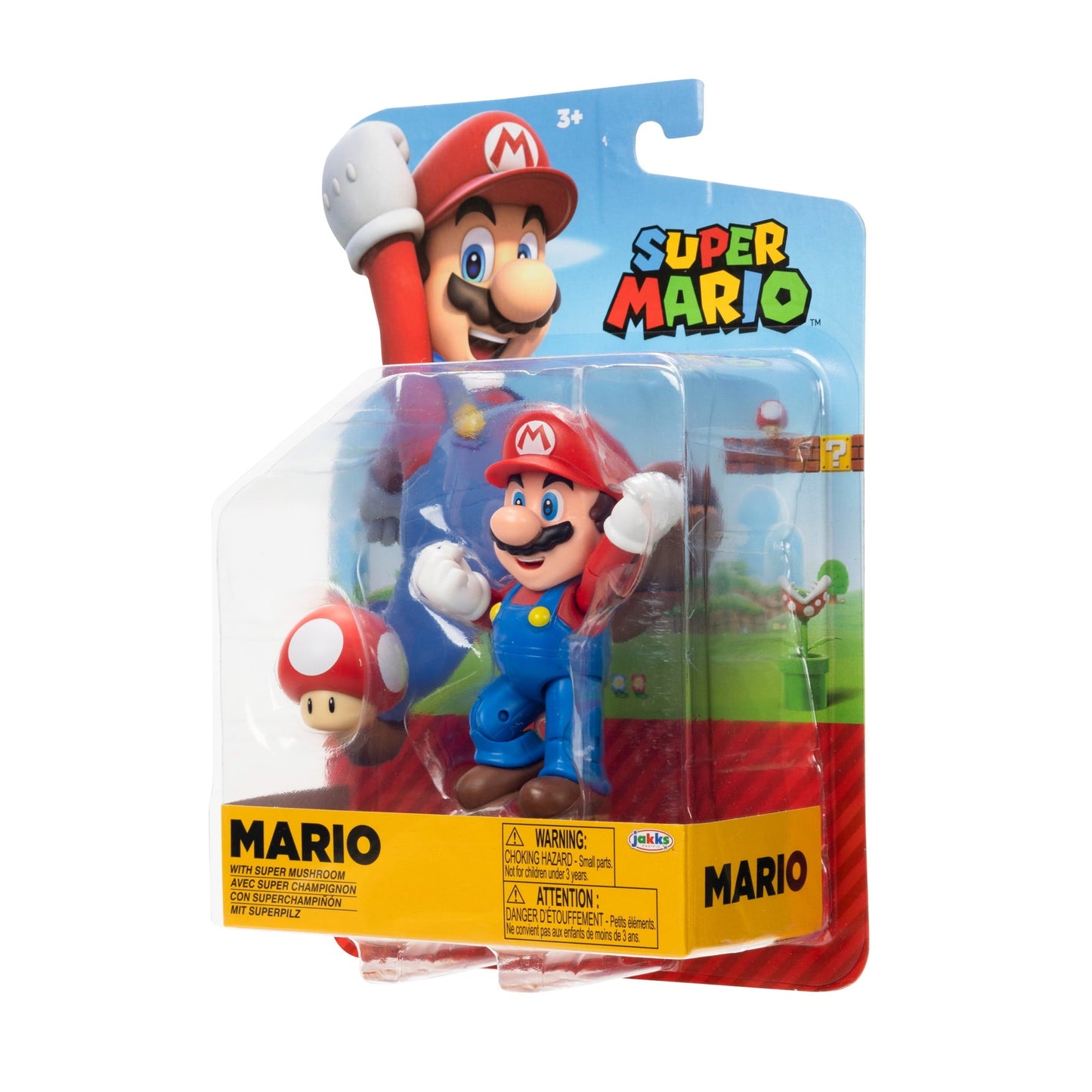 Super Mario 4" Figure - Mario w/Red Power Up