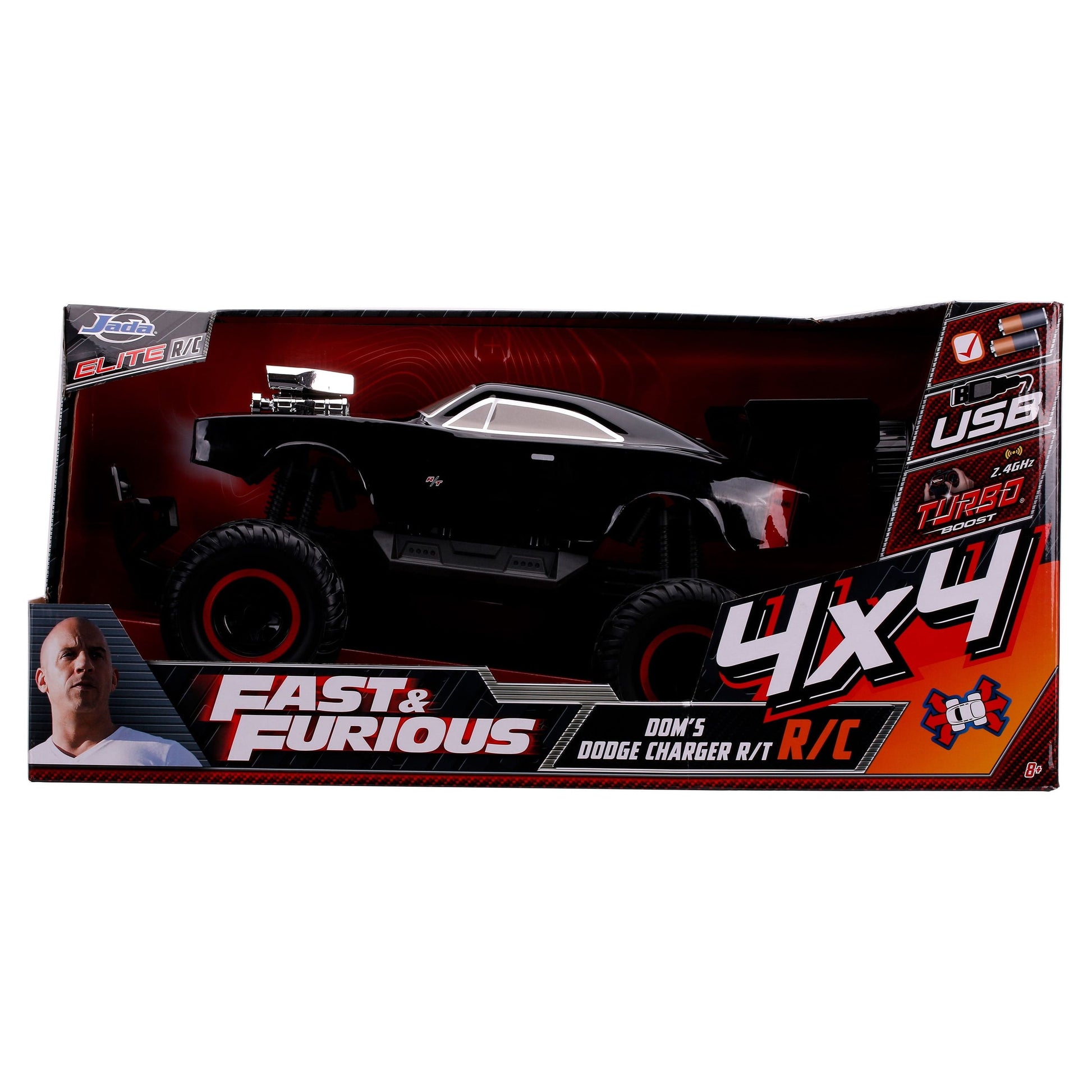 Fast & Furious 1:12 4x4 Dom's Dodge Charger R/T Elite RC Radio Control Cars(Black)