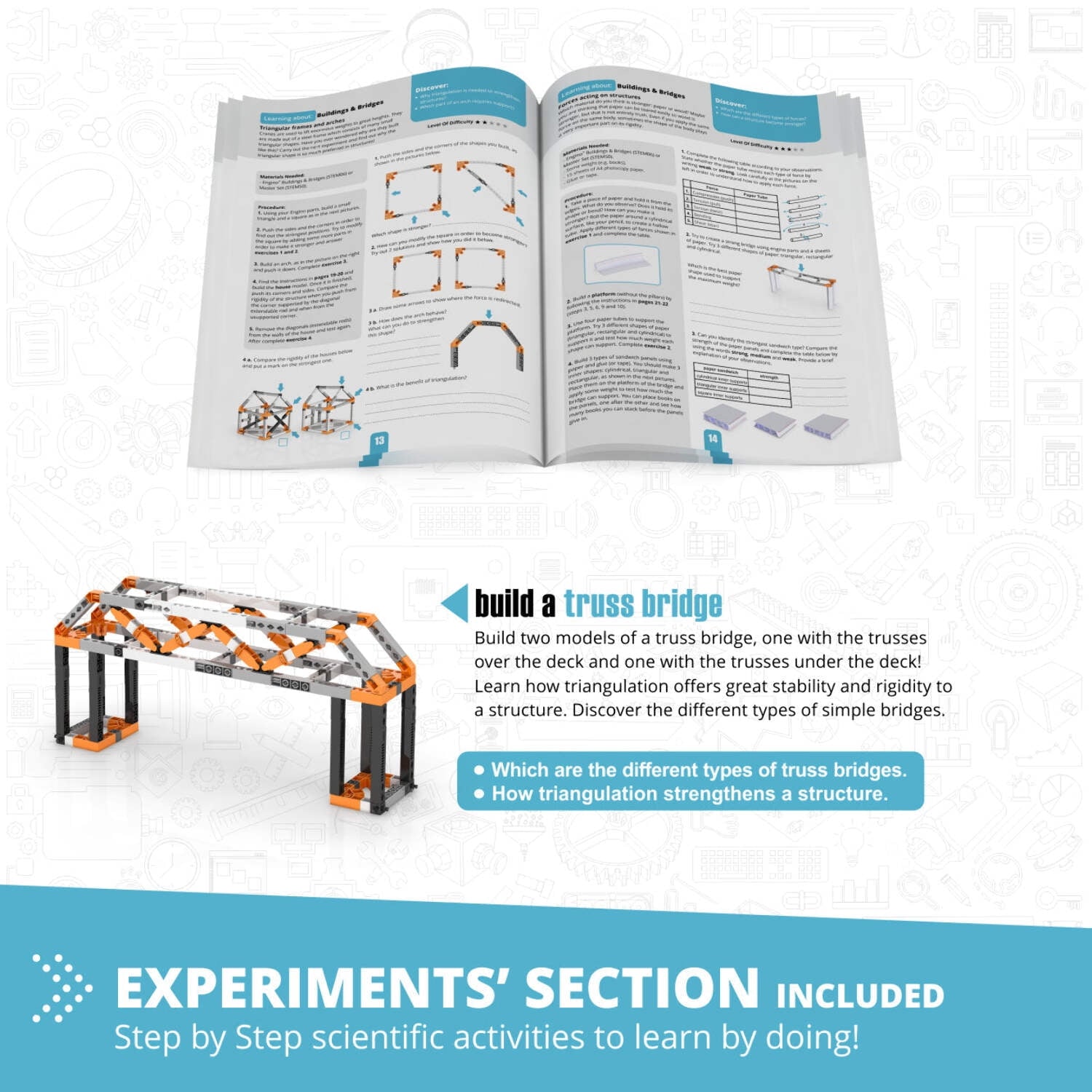 Engino- STEM Toys, Buildings & Bridges, Construction Toys for Kids 9+