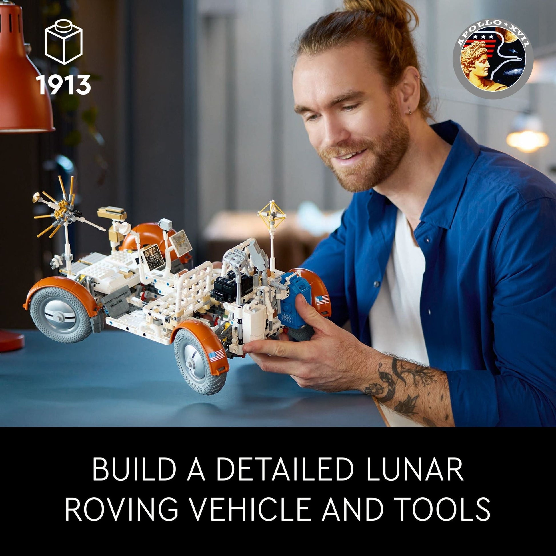 LEGO Technic NASA Apollo Lunar Roving Vehicle – LRV, Space Rover NASA Model for Adults, Buildable Space Set with Details, Collectible Outer Space Gift for Science Fans, 42182