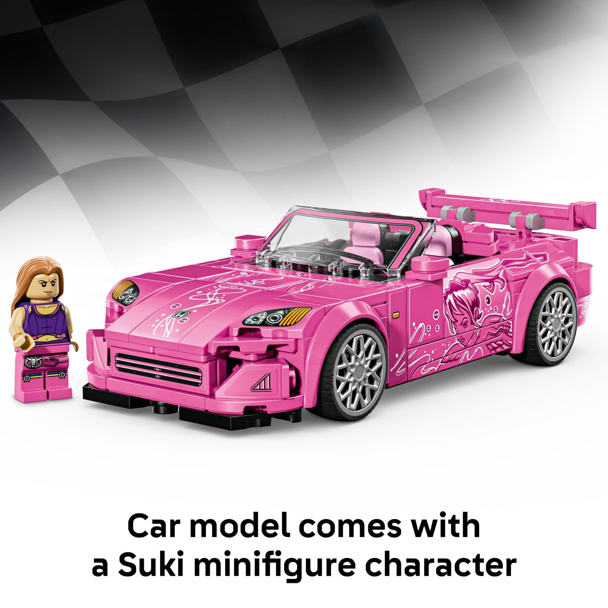 LEGO Speed Champions 2 Fast 2 Furious Honda S2000 Car Toy for Kids, Boys, and Girls, Ages 9+ - Gift for Christmas for Race Car and Movie Fans - Includes Suki Minifigure - 77241