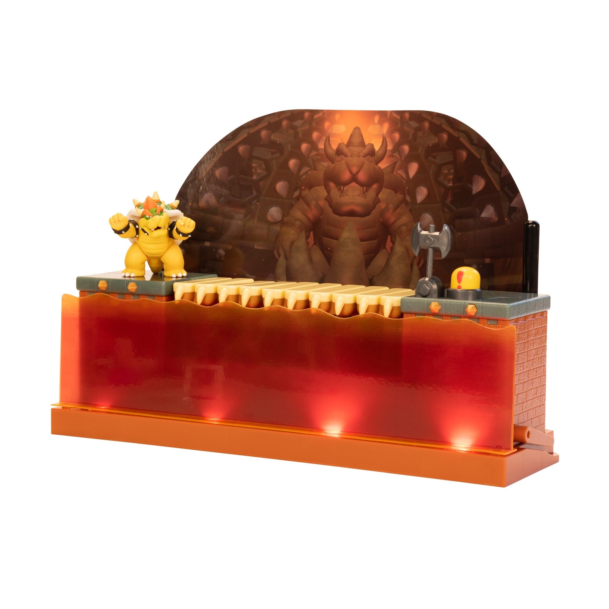 Nintendo 2.5 Inch Deluxe Bowser Battle Playset with Bowser Figure