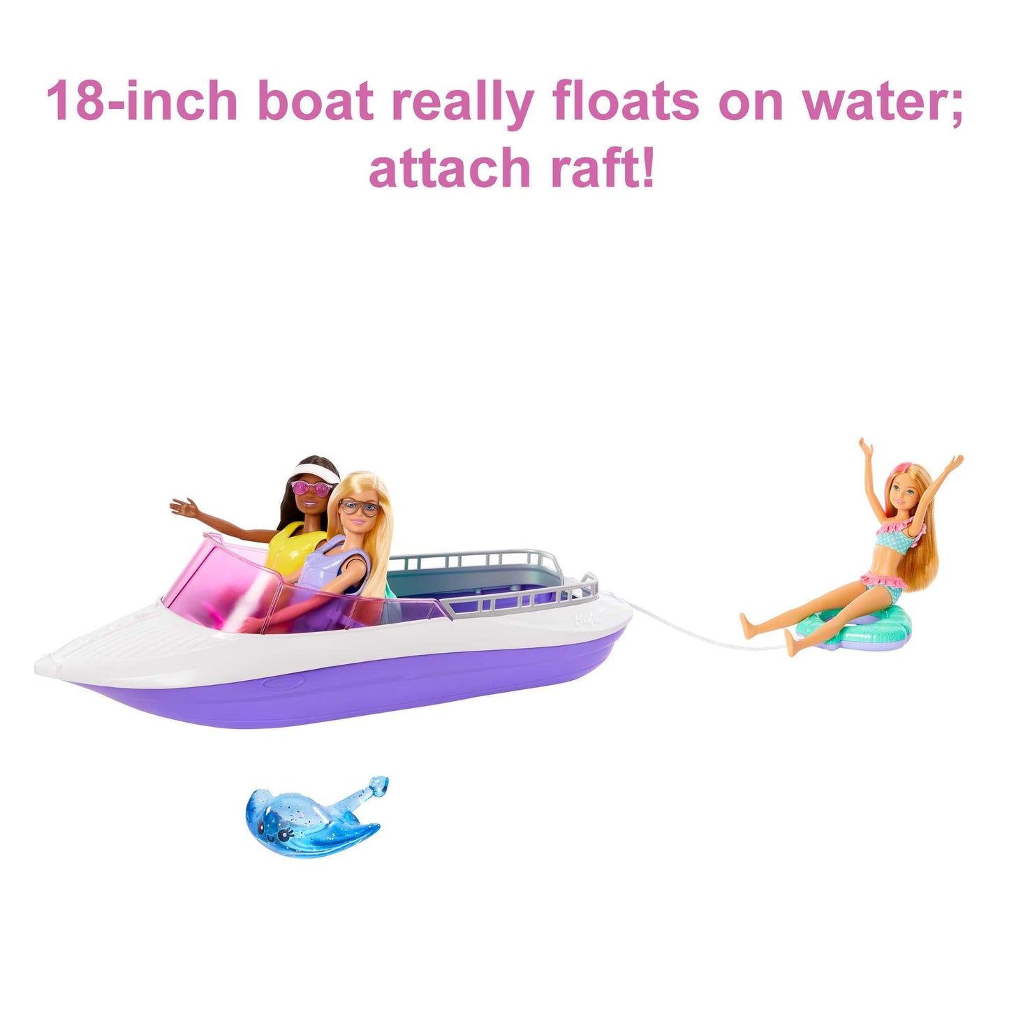 Barbie Mermaid Power Playset with 2 Barbie Dolls & 18 in. Floating Boat with 4 Seats & Accessories