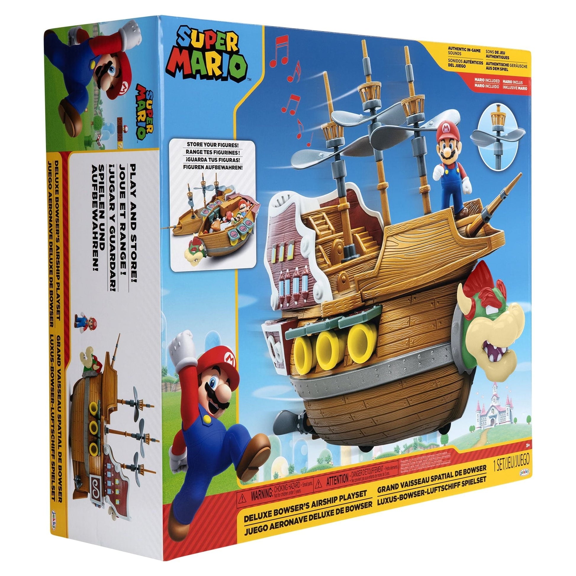 Nintendo Super Mario Deluxe Bowsers Airship 2.5 inch Action Figure Playset