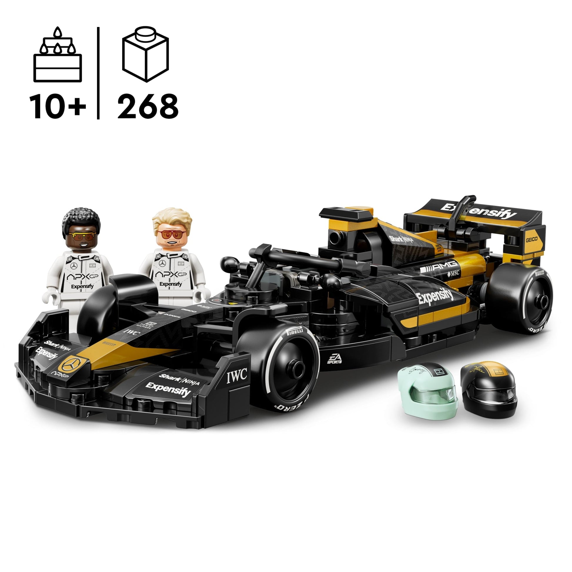 LEGO Speed Champions APXGP Team Race Car from F1 The Movie - Building Toy for Boys, Girls, & Kids, Ages 10+ - Pretend Play Racing Vehicle with 2 Minifigures - Gift Idea for Birthdays - 77252