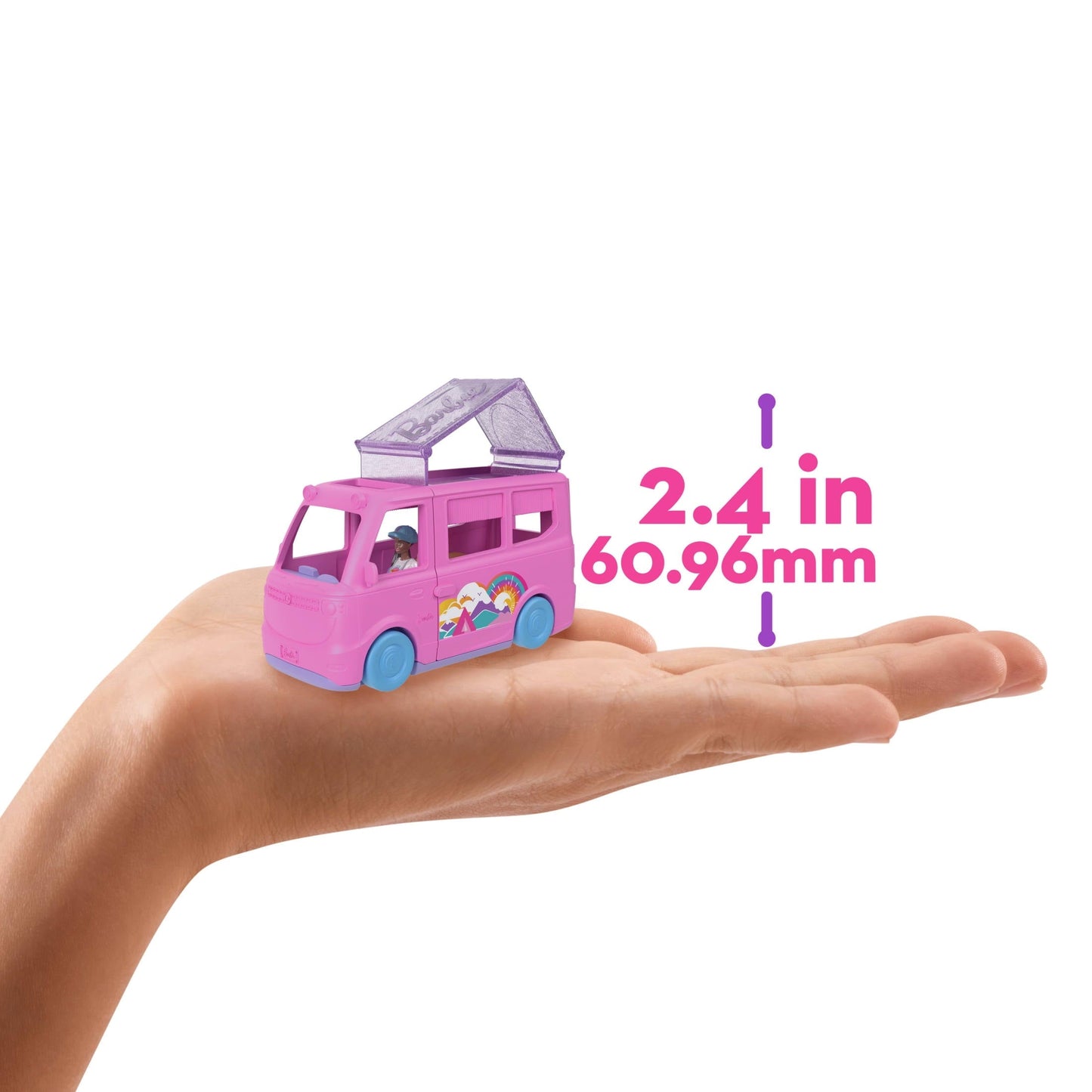 Barbie Mini Barbie Land Doll & Vehicle Set Assortment, 1.5-inch Dolls & Iconic Toy Vehicles