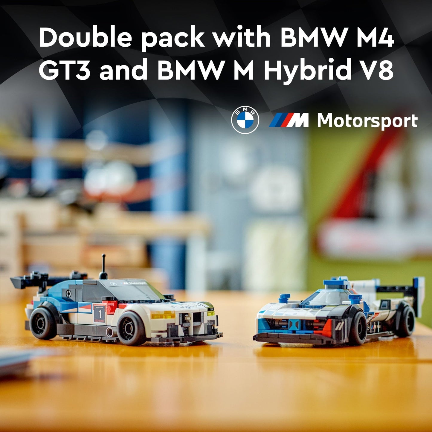 LEGO Speed Champions BMW M4 GT3 & BMW M Hybrid V8 Building Toys - Race Car Toys for Kids, Boys & Girls, Ages 9+ - Gift for Christmas - W/ 2 Minifigures - 76922