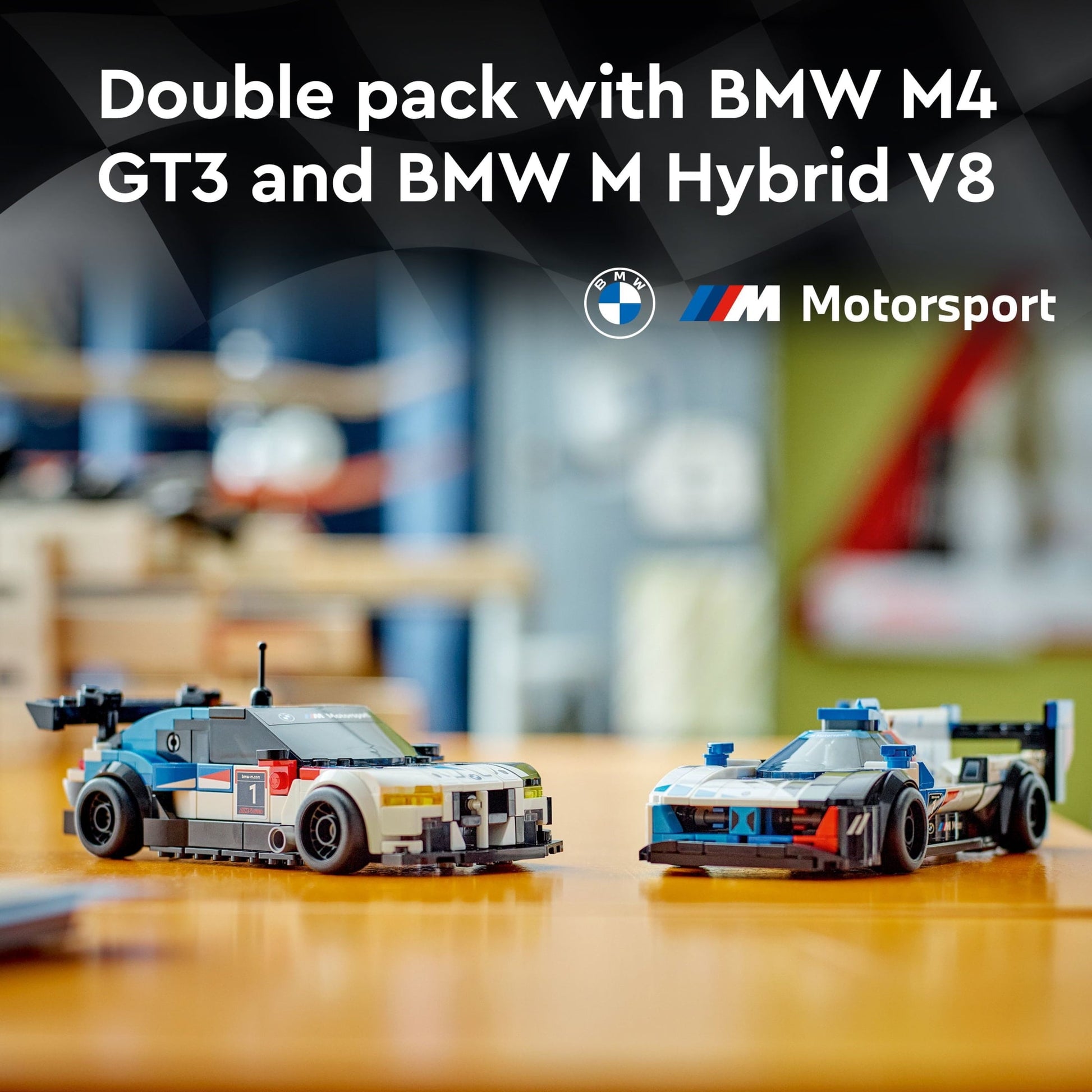 LEGO Speed Champions BMW M4 GT3 & BMW M Hybrid V8 Building Toys - Race Car Toys for Kids, Boys & Girls, Ages 9+ - Gift for Christmas - W/ 2 Minifigures - 76922