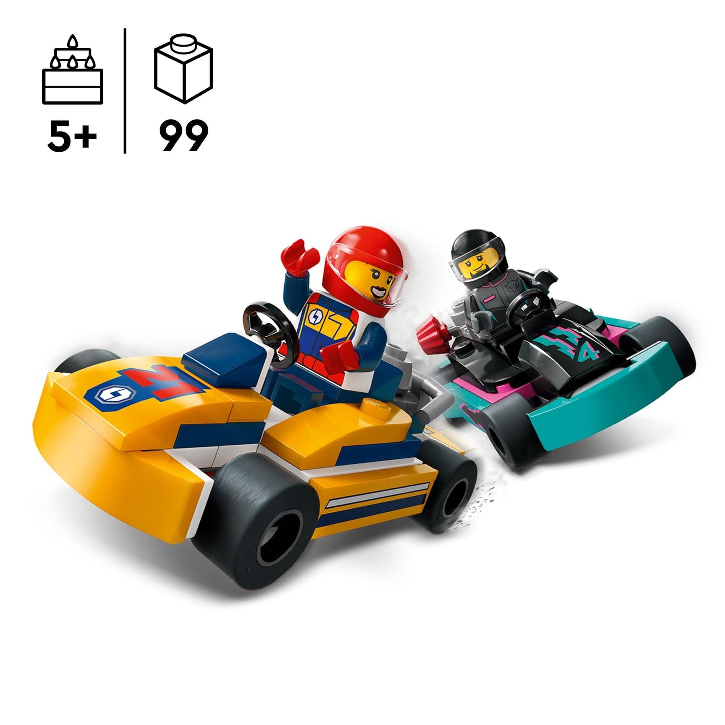 LEGO City Built For Speed Gift Set: Building Toy for Kids, Ages 5+ - 4 Sets in 1 Including 7 Minifigures and Vehicles - Gift for Christmas for Young Racing Fans - 66803