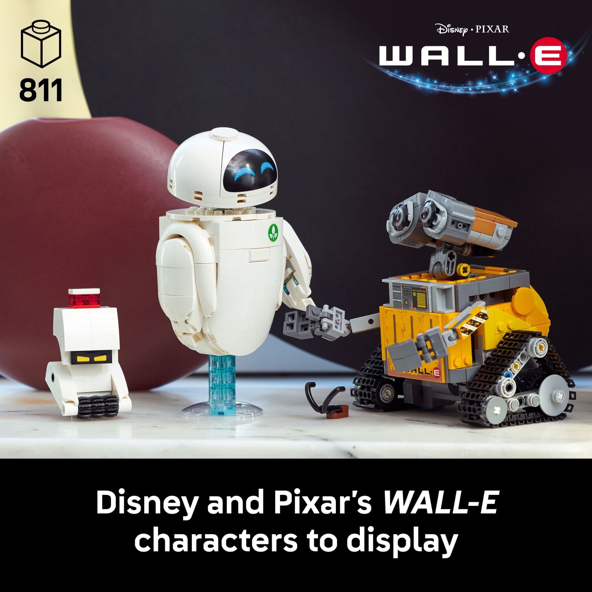 LEGO Disney Pixar Wall-E & EVE Building Set for Adults, Ages 18+ - Home Office, Book Shelf, or Room Decor for Disney Fans - Gift for Christmas- 43279
