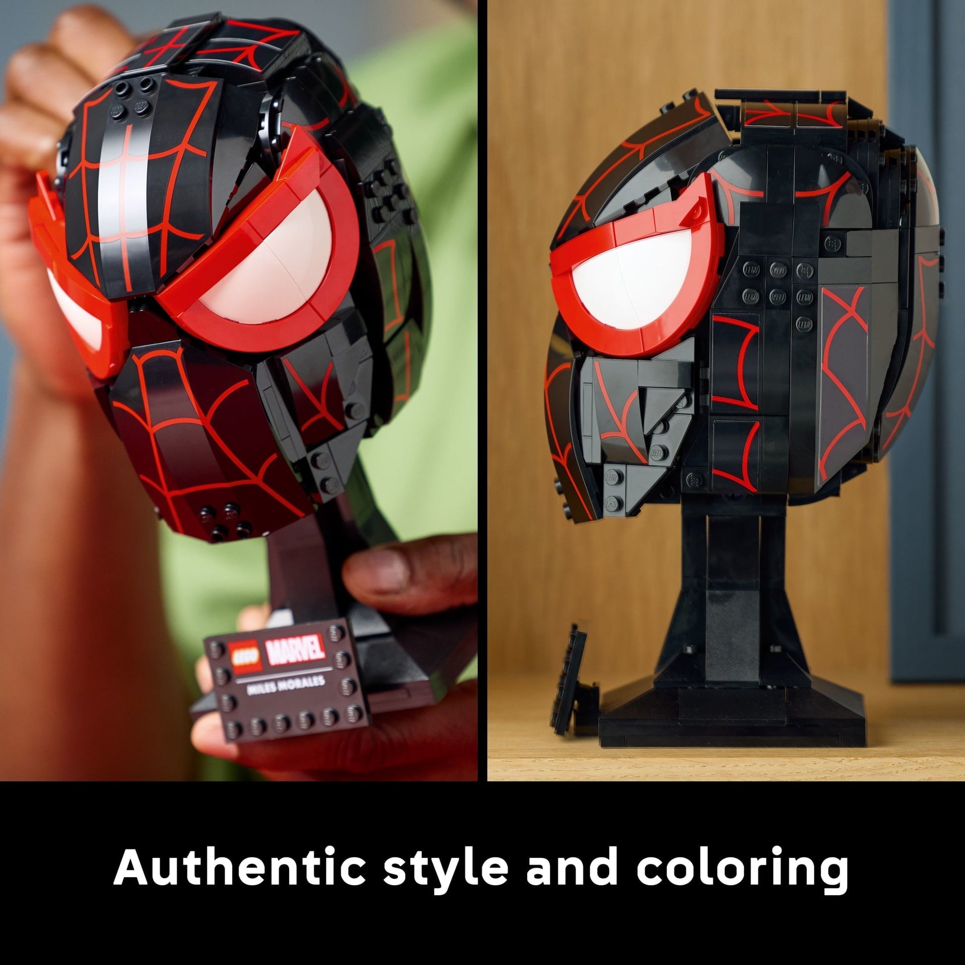 LEGO Marvel Miles Morales’ Mask Building Set - Spiderman Room Decor & Movie Collectible - Building Blocks for Adults, Ages 18+ - Gift for Christmas - 76329