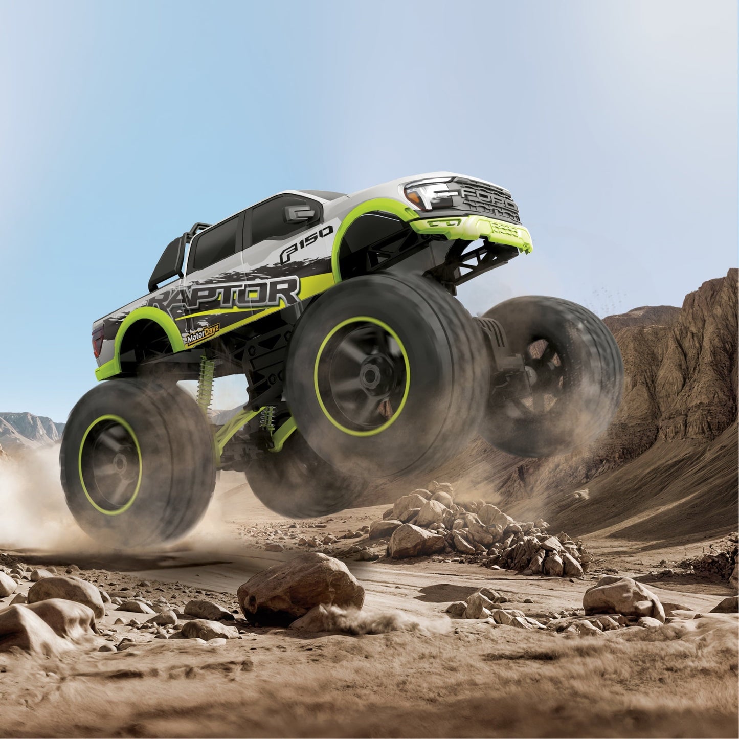 Motor Dayz (1:10) Ford F-150 Heavy Metal Remote Control 4X4 Truck, R2-10T89U-SV, Child