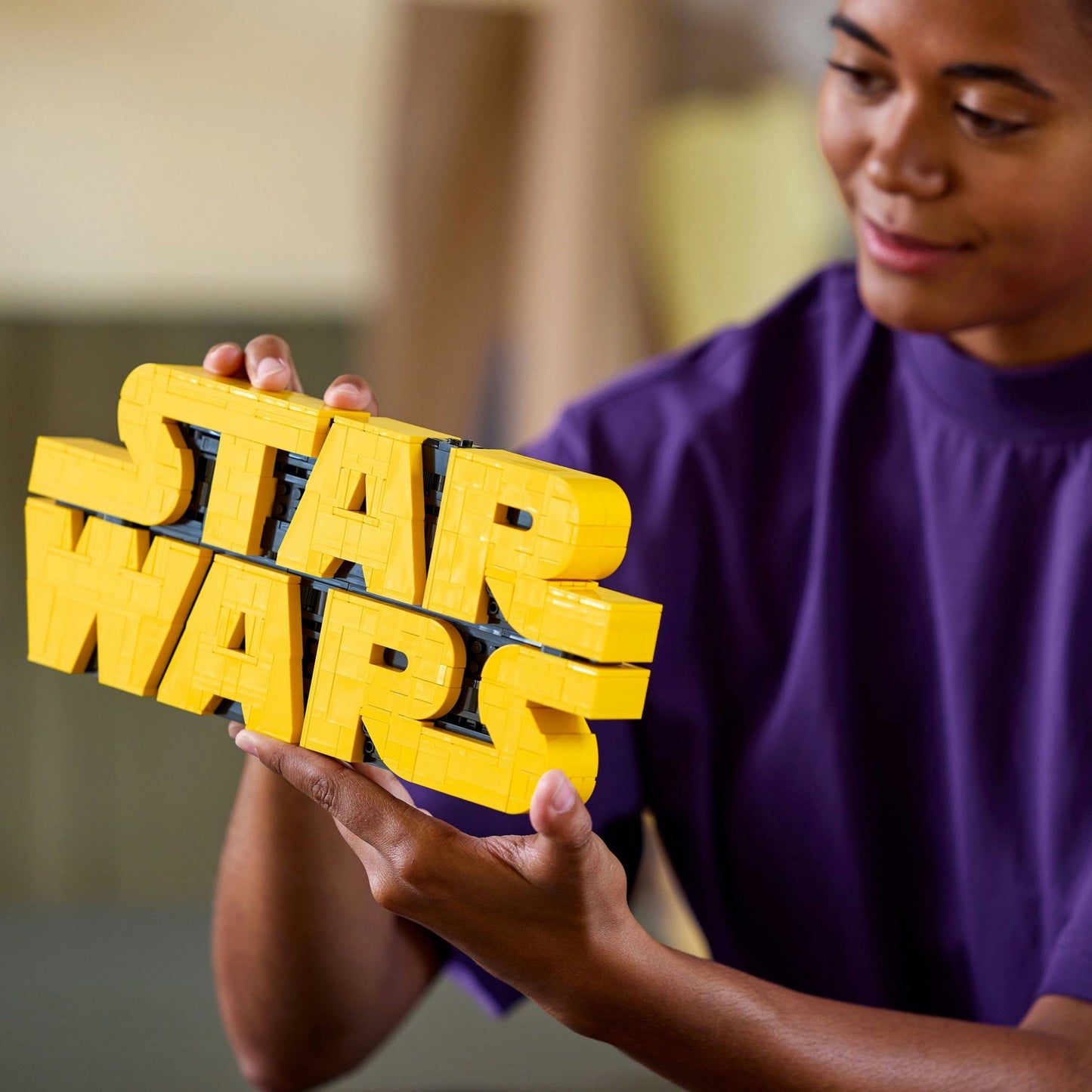 LEGO Star Wars Brick-Built Star Wars Logo - Building Blocks for Adults 18+ - Collectible DIY Model Kit - Unique Gift For Men and Women - Home Decor Idea for Fans of the Movie Series - 75407