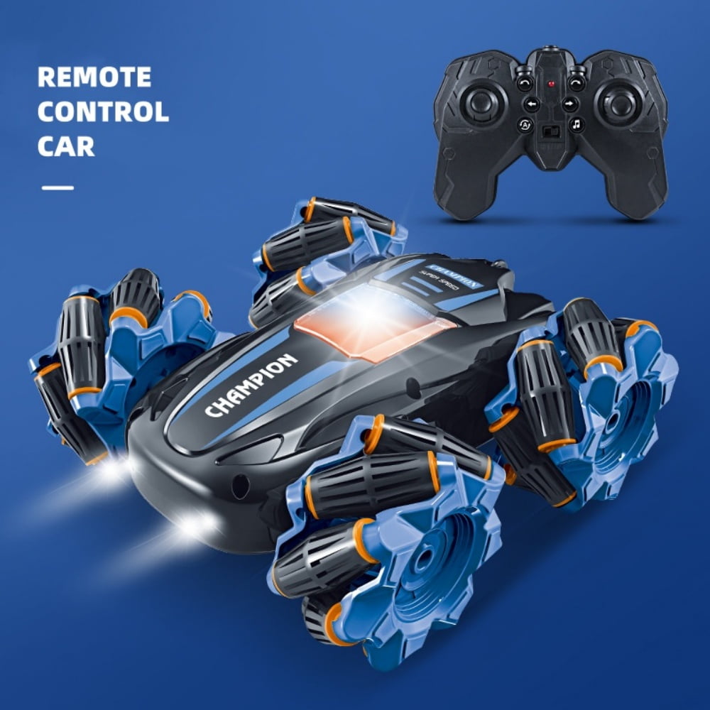 kibhous RC Stunt Car, 360° Spins Remote Control Car, 4WD RC Car with Lights Toy Gift for Boys Girls Kids