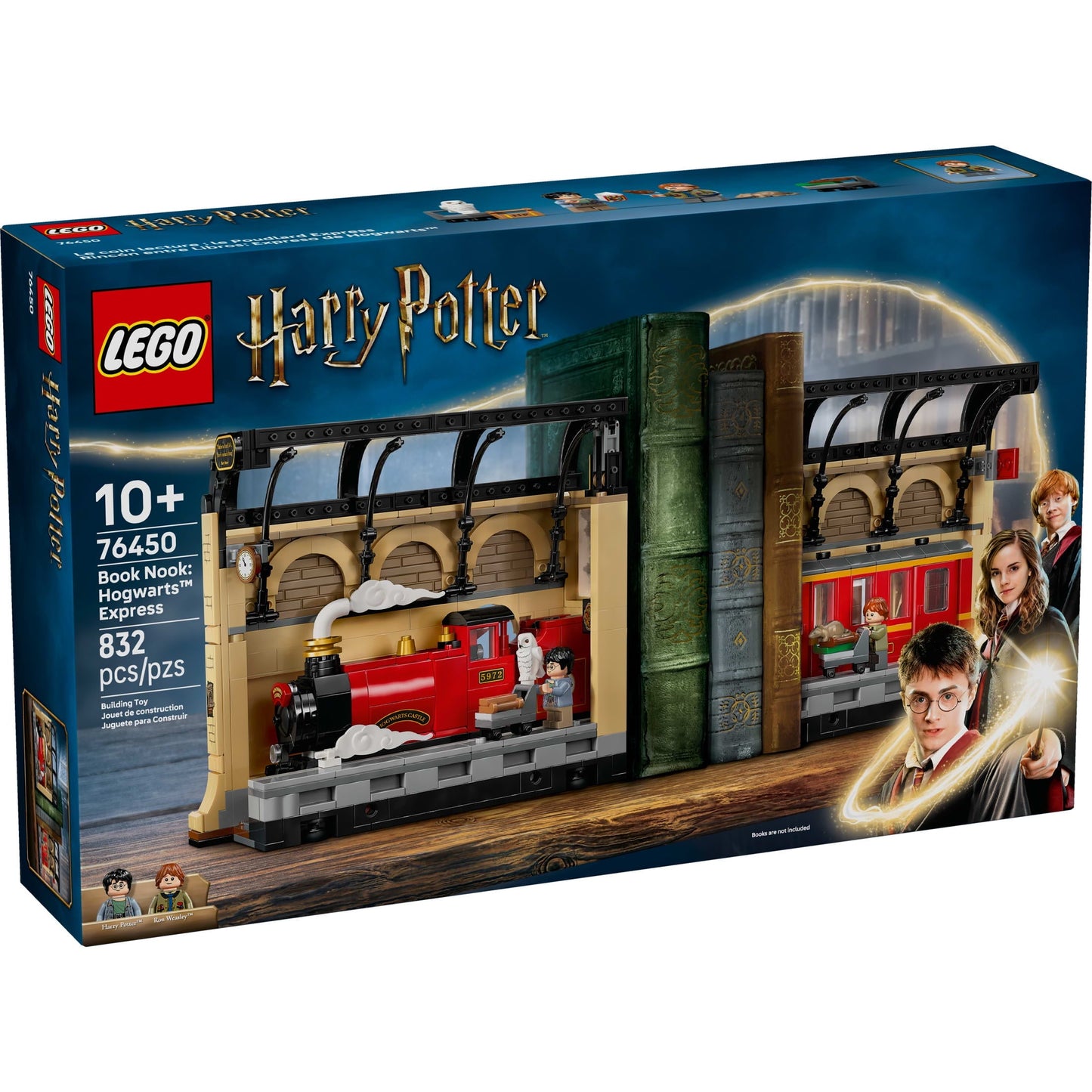 LEGO Harry Potter Book Nook: Hogwarts Express Building Set - Bedroom Shelf Decor for Boys, Girls, & Fans, Ages 10+ - Collectible Harry & Ron Minifigures - Gift for Christmas - 76450