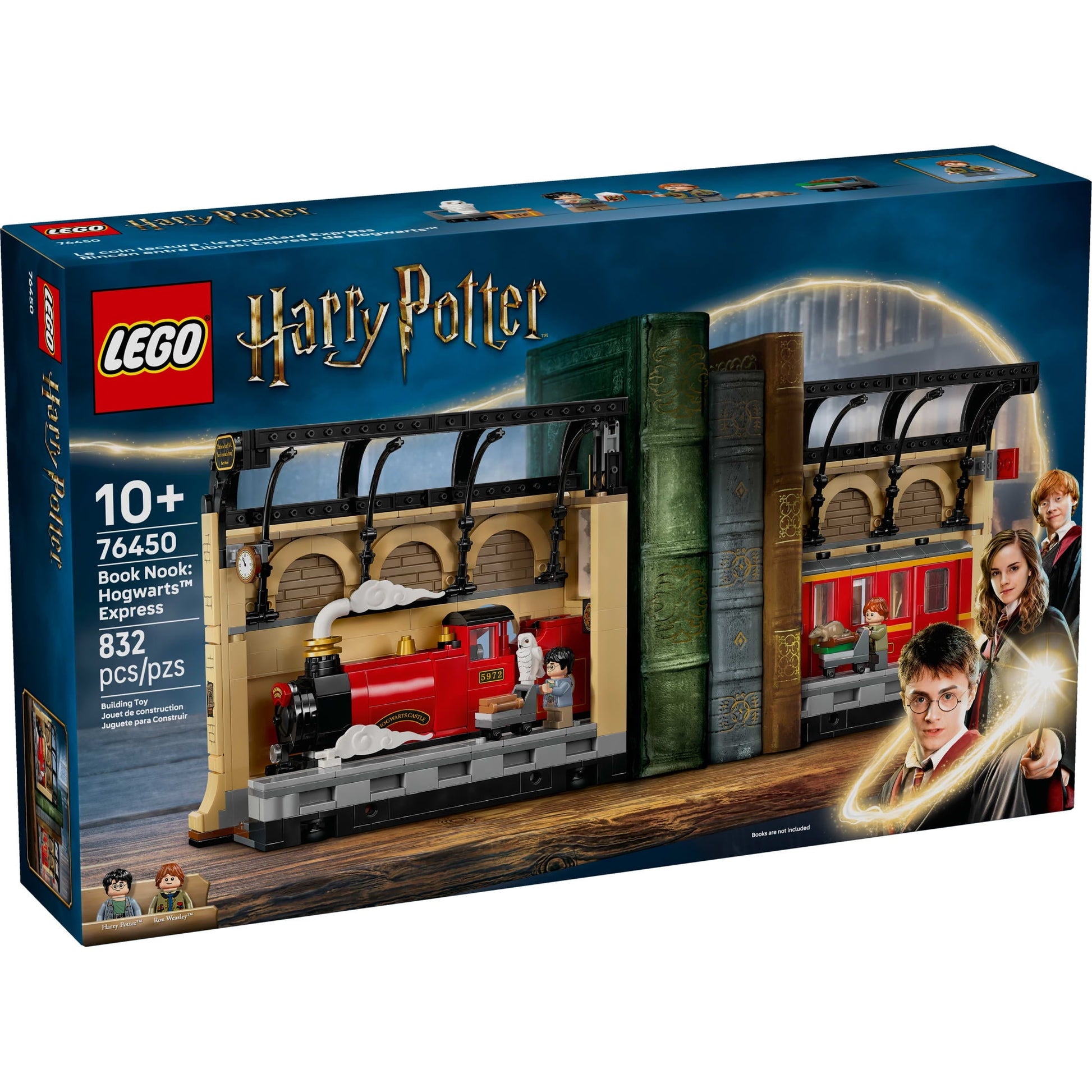 LEGO Harry Potter Book Nook: Hogwarts Express Building Set - Bedroom Shelf Decor for Boys, Girls, & Fans, Ages 10+ - Collectible Harry & Ron Minifigures - Gift for Christmas - 76450