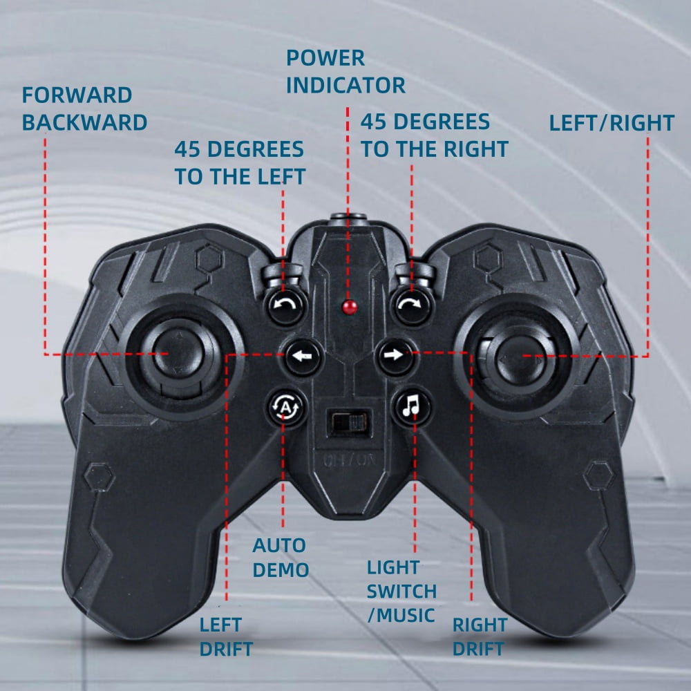 kibhous RC Stunt Car, 360° Spins Remote Control Car, 4WD RC Car with Lights Toy Gift for Boys Girls Kids