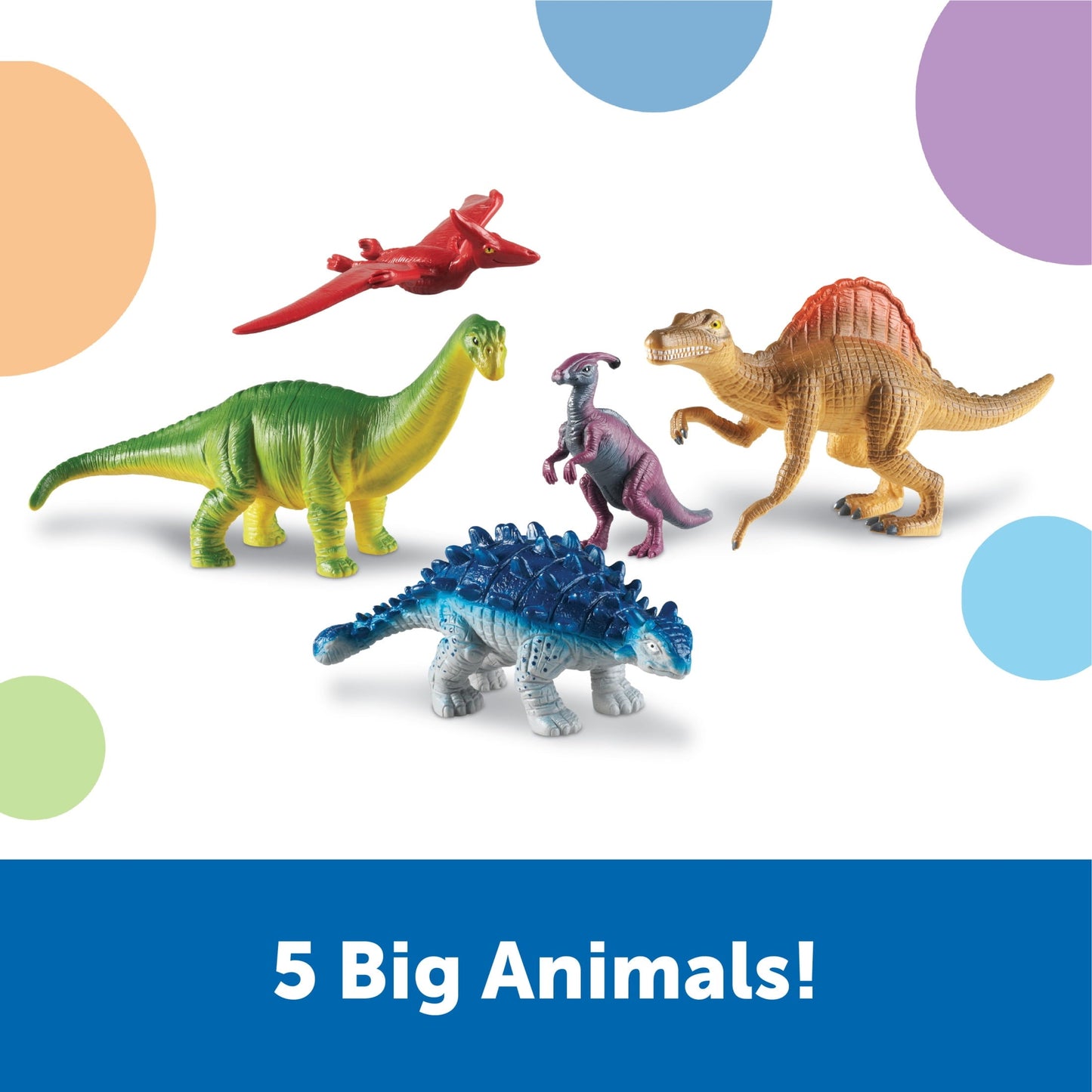 Learning Resources Jumbo Dinosaurs Expanded Set, Gifts For Boys And Girls, Ages 3+