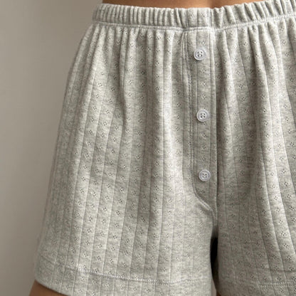 Short de détente en coton côtelé