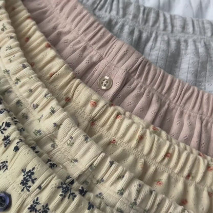 Short de détente en coton côtelé